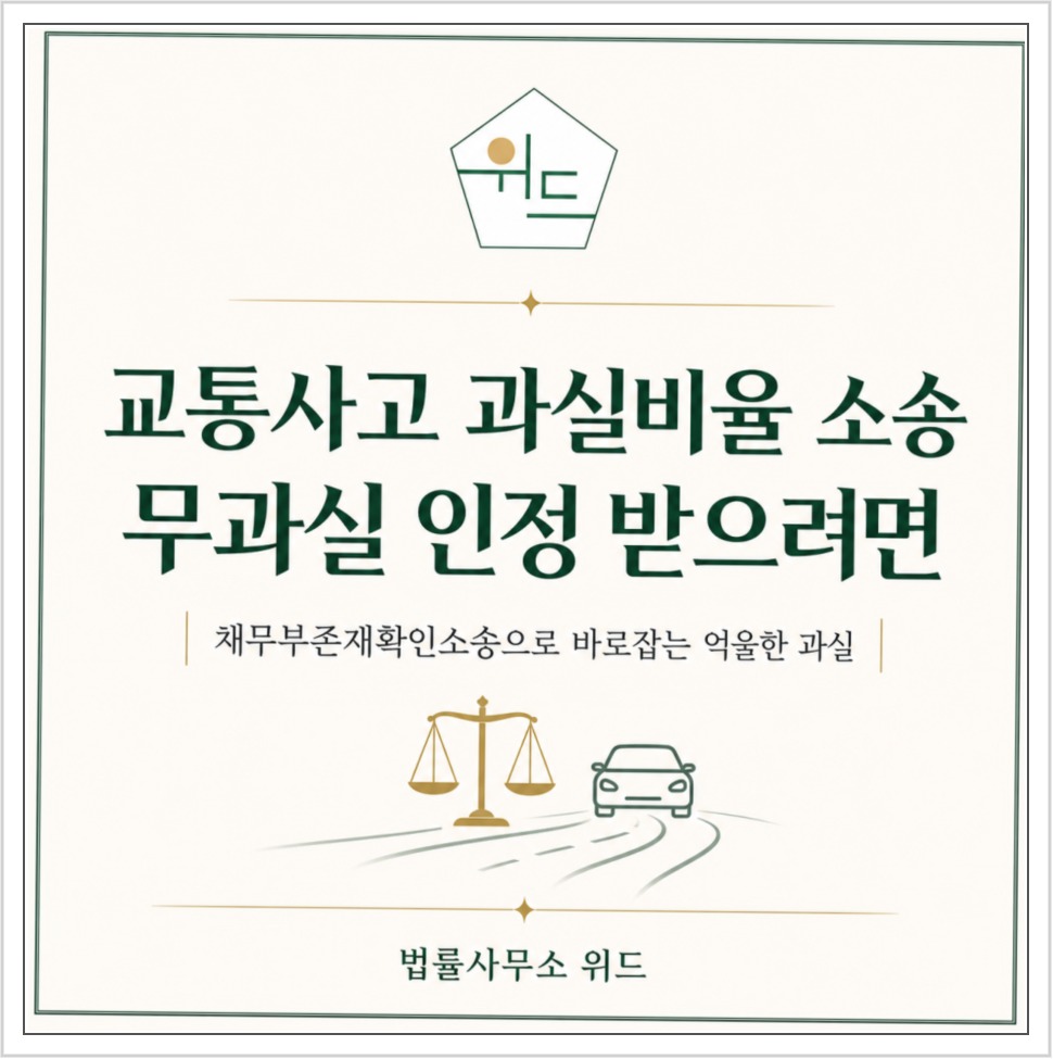 주차 차량 교통사고 과실비율 소송, 배상채무 없음을 인정받은 사례 안내 이미지